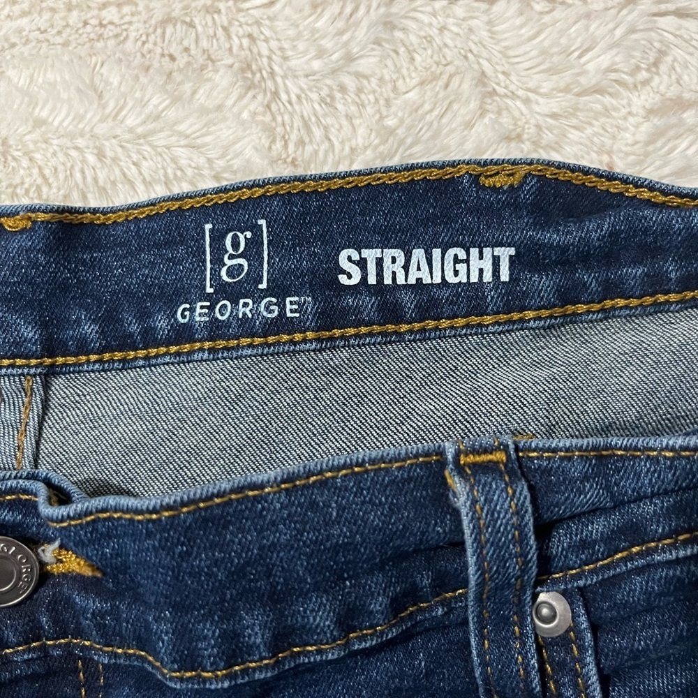 George Men's Relaxed Fit Dark Blue Jeans 40x30 - Picture 3 of 4